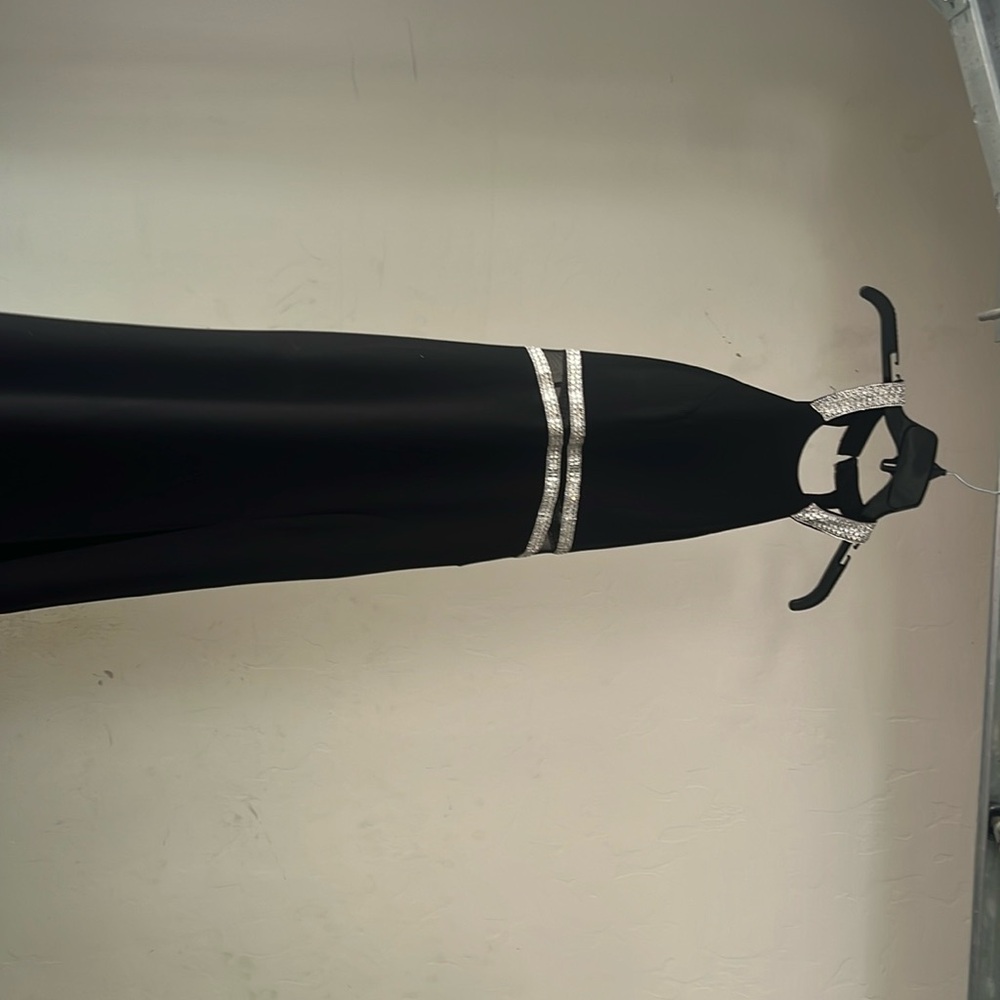Elegant Junior Party Dress - Backless with Gemstone Accents & Sheer Midsection